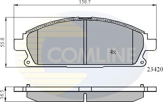 Comline CBP0591 - Bremžu uzliku kompl., Disku bremzes adetalas.lv