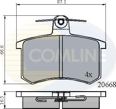 Comline CBP0558 - Bremžu uzliku kompl., Disku bremzes adetalas.lv