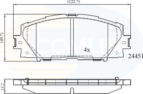 Comline CBP06014 - Bremžu uzliku kompl., Disku bremzes adetalas.lv