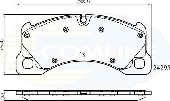 Comline CBP06039 - Bremžu uzliku kompl., Disku bremzes adetalas.lv