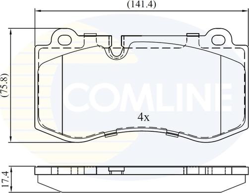 Comline CBP06020 - Bremžu uzliku kompl., Disku bremzes adetalas.lv