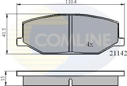 Comline CBP0195 - Bremžu uzliku kompl., Disku bremzes adetalas.lv