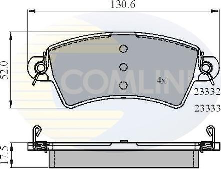 Comline CBP01549 - Bremžu uzliku kompl., Disku bremzes adetalas.lv