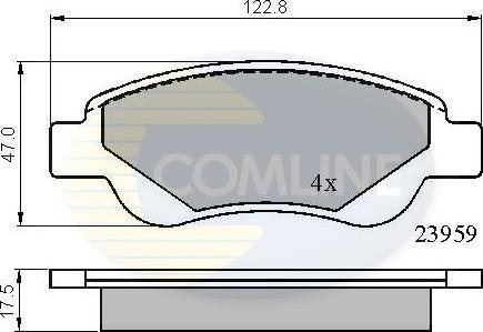 Comline CBP01552 - Bremžu uzliku kompl., Disku bremzes adetalas.lv