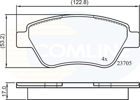 Comline CBP01535 - Bremžu uzliku kompl., Disku bremzes adetalas.lv