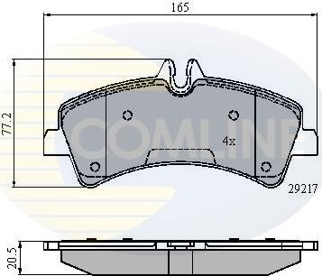 Comline CBP01575 - Bremžu uzliku kompl., Disku bremzes adetalas.lv