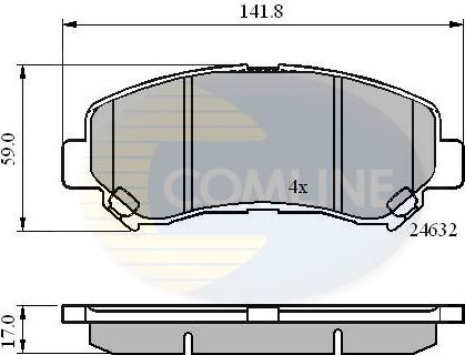 Comline CBP01577 - Bremžu uzliku kompl., Disku bremzes adetalas.lv