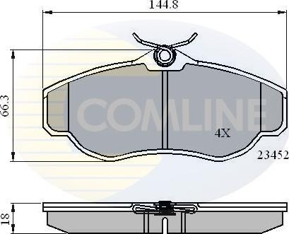 Comline CBP0162 - Bremžu uzliku kompl., Disku bremzes adetalas.lv