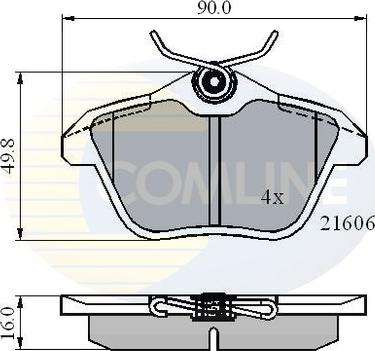 Comline CBP01095 - Bremžu uzliku kompl., Disku bremzes adetalas.lv