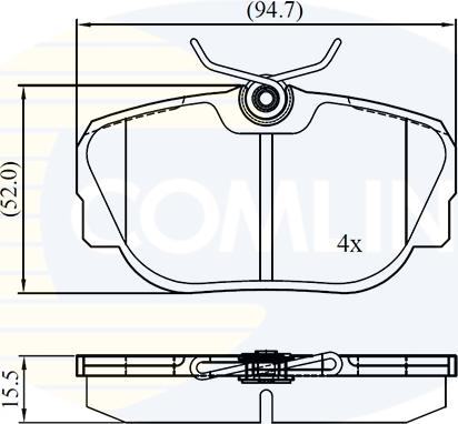 Comline CBP01093 - Bremžu uzliku kompl., Disku bremzes adetalas.lv