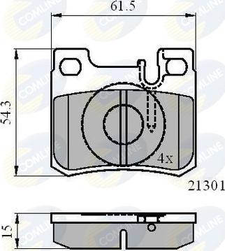 Comline CBP01067 - Bremžu uzliku kompl., Disku bremzes adetalas.lv