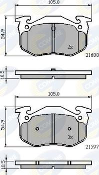 Comline CBP01080 - Bremžu uzliku kompl., Disku bremzes adetalas.lv