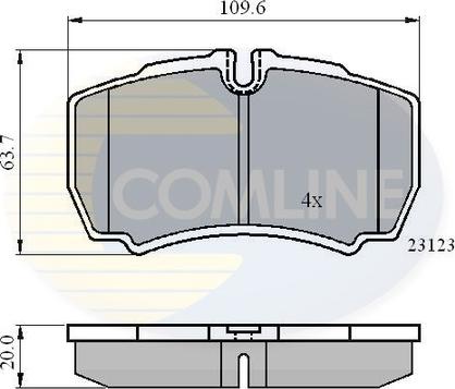 Comline CBP01034 - Bremžu uzliku kompl., Disku bremzes adetalas.lv