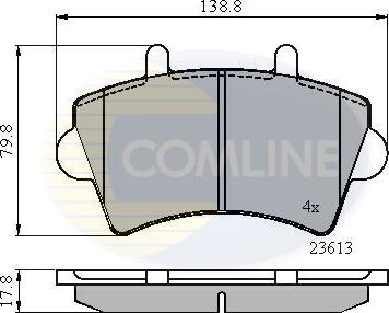 Comline CBP01035 - Bremžu uzliku kompl., Disku bremzes adetalas.lv