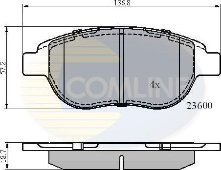 Comline CBP01038 - Bremžu uzliku kompl., Disku bremzes adetalas.lv