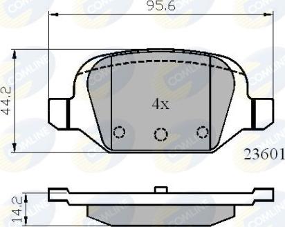 Comline CBP01026 - Bremžu uzliku kompl., Disku bremzes adetalas.lv