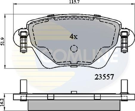 Comline CBP01114 - Bremžu uzliku kompl., Disku bremzes adetalas.lv