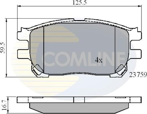 Comline CBP01139 - Bremžu uzliku kompl., Disku bremzes adetalas.lv