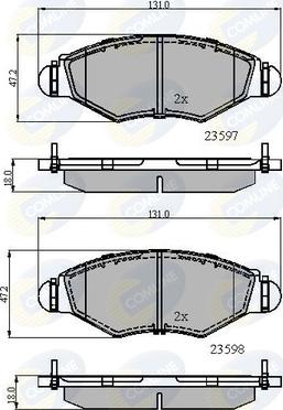 Comline CBP01131 - Bremžu uzliku kompl., Disku bremzes adetalas.lv