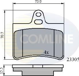 Comline CBP01122 - Bremžu uzliku kompl., Disku bremzes adetalas.lv