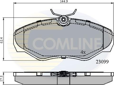 Comline CBP01127 - Bremžu uzliku kompl., Disku bremzes adetalas.lv