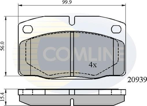 Comline CBP0135 - Bremžu uzliku kompl., Disku bremzes adetalas.lv