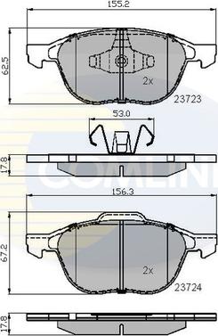 Comline CBP01323 - Bremžu uzliku kompl., Disku bremzes adetalas.lv