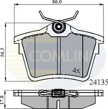 Comline CBP01252 - Bremžu uzliku kompl., Disku bremzes adetalas.lv