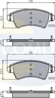 Comline CBP01260 - Bremžu uzliku kompl., Disku bremzes adetalas.lv