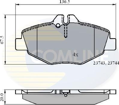 Comline CBP01209 - Bremžu uzliku kompl., Disku bremzes adetalas.lv