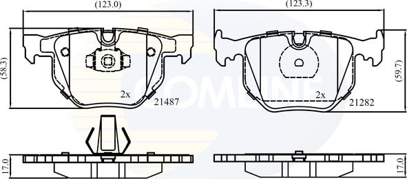 Comline CBP01205 - Bremžu uzliku kompl., Disku bremzes adetalas.lv