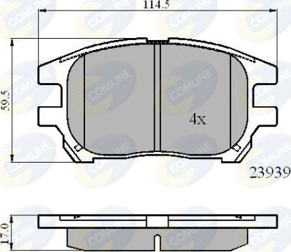 Comline CBP01212 - Bremžu uzliku kompl., Disku bremzes adetalas.lv