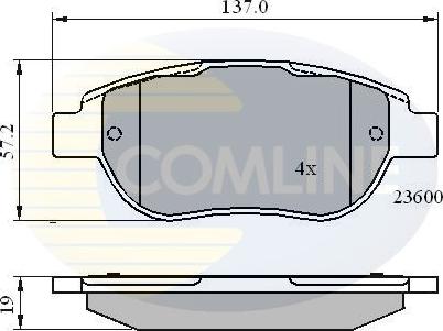 Comline CBP01748 - Bremžu uzliku kompl., Disku bremzes adetalas.lv