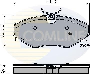 Comline CBP01766 - Bremžu uzliku kompl., Disku bremzes adetalas.lv