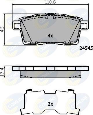 Comline CBP01731 - Bremžu uzliku kompl., Disku bremzes adetalas.lv