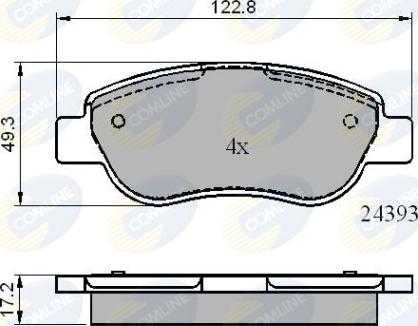 Comline CBP01738 - Bremžu uzliku kompl., Disku bremzes adetalas.lv