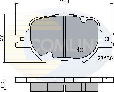 Comline CBP0896 - Bremžu uzliku kompl., Disku bremzes adetalas.lv