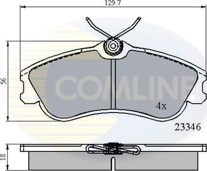 Comline CBP0892 - Bremžu uzliku kompl., Disku bremzes adetalas.lv