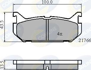 Comline CBP0327 - Bremžu uzliku kompl., Disku bremzes adetalas.lv