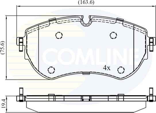 Comline CBP02456 - Bremžu uzliku kompl., Disku bremzes adetalas.lv