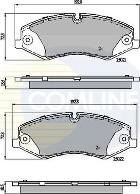 Comline CBP02030 - Bremžu uzliku kompl., Disku bremzes adetalas.lv