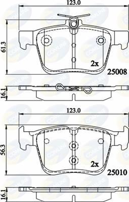 Comline CBP02156 - Bremžu uzliku kompl., Disku bremzes adetalas.lv