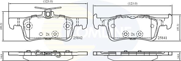 Comline CBP02369 - Bremžu uzliku kompl., Disku bremzes adetalas.lv