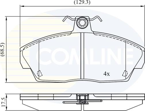 Comline CBP0232 - Bremžu uzliku kompl., Disku bremzes adetalas.lv