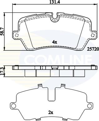 Comline CBP02256 - Bremžu uzliku kompl., Disku bremzes adetalas.lv