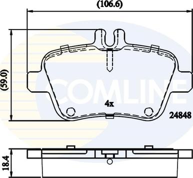 Comline CBP02209 - Bremžu uzliku kompl., Disku bremzes adetalas.lv