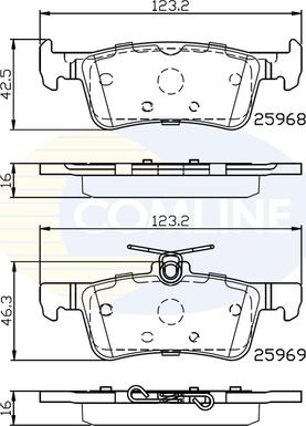 Comline CBP02233 - Bremžu uzliku kompl., Disku bremzes adetalas.lv