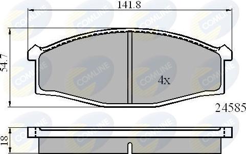 Comline CBP0758 - Bremžu uzliku kompl., Disku bremzes adetalas.lv