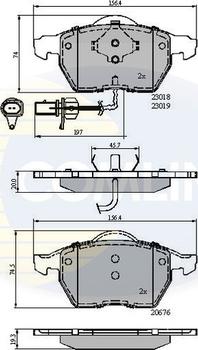 Comline CBP11542 - Bremžu uzliku kompl., Disku bremzes adetalas.lv