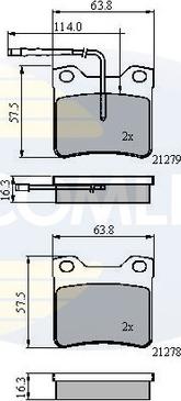 Comline CBP11060 - Bremžu uzliku kompl., Disku bremzes adetalas.lv